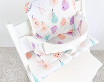 Organic Cotton Cushion Cover for Stokke Tripp Trapp High Chair | Summer Print