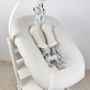Överdrag till Stokke Tripp Trapp Newborn Set, Reservöverdrag till babysäng, Sherpa-sittdel, Kuddeöverdrag till barnstol bild 7