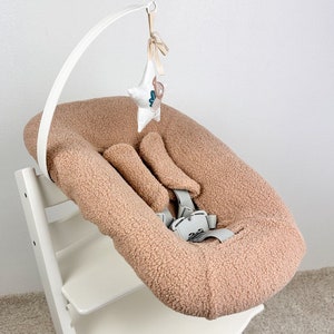 Överdrag till Stokke Tripp Trapp Newborn Set, Reservöverdrag till babysäng, Sherpa-sittdel, Kuddeöverdrag till barnstol bild 11