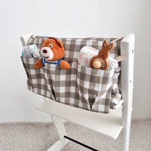 Personalizable Wipeable Cushion Compatible with Stokke Tripp Trapp Classic High Chair, highchair cushion, Neutral baby seat cushion