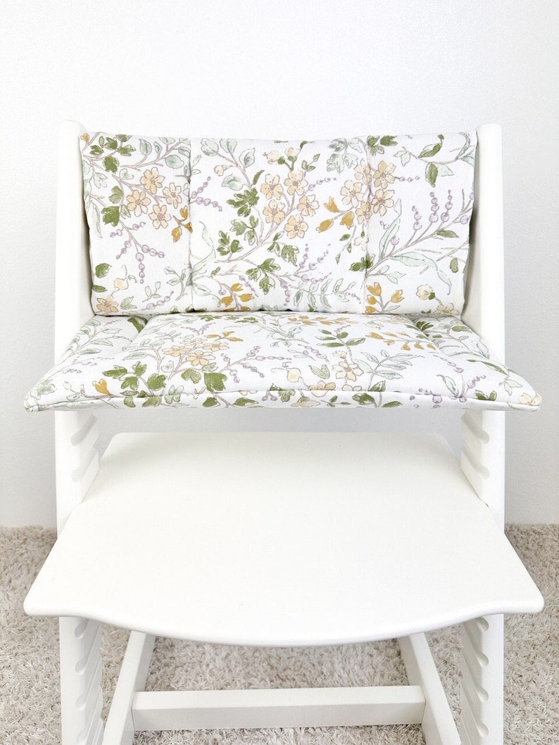 Cojín impermeable floral para trona Stokke Tripp Trapp imagen 1
