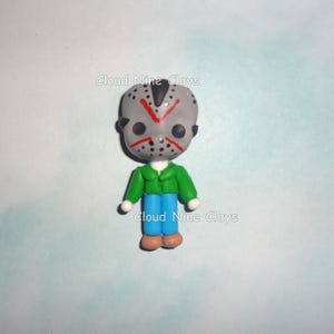 Scary Jason woods halloween character clay doll flat back bow center jewelry magnets lanyards frames key chains crafts badge reels cards