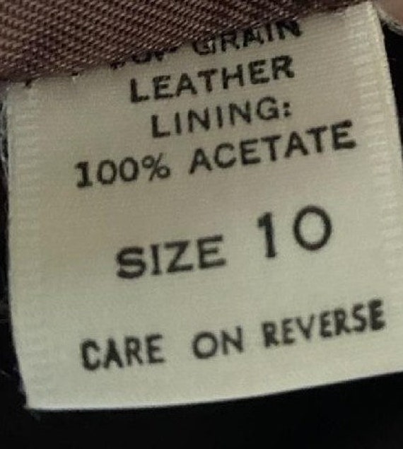 Vintage Retro 90's Leather Pants Pleated Straight… - image 4