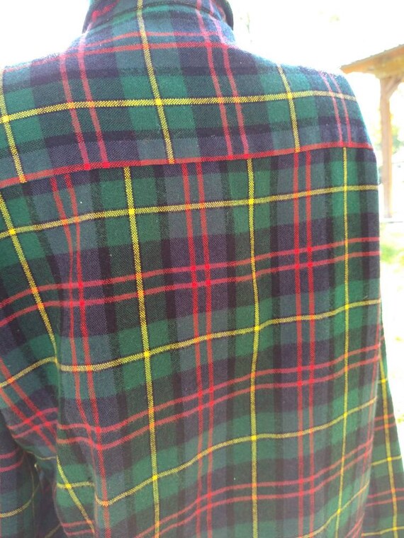 Vintage Plaid Shirt Jacket Men's L Women's XL Uni… - image 5