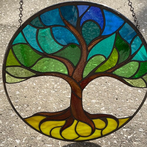 Bonsai Tree Stained Glass Pattern Digital Pattern Printable Etsy Canada