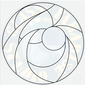 Crystal abstract Stained Glass Pattern PDF digital file | Abstract Glass Suncatcher | Digital File