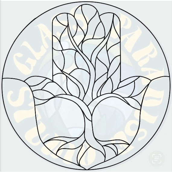 Tree of Life Stained Glass Pattern PDF, Jpg, Svg, Png, and Psd Digital File  Stained Glass Tree Suncatcher Digital Pattern 