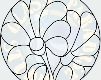 Flower Stained Glass Pattern PDF Digital File