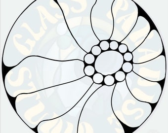 Padrão de vitral Wallflower Arquivo digital PDF/PNG