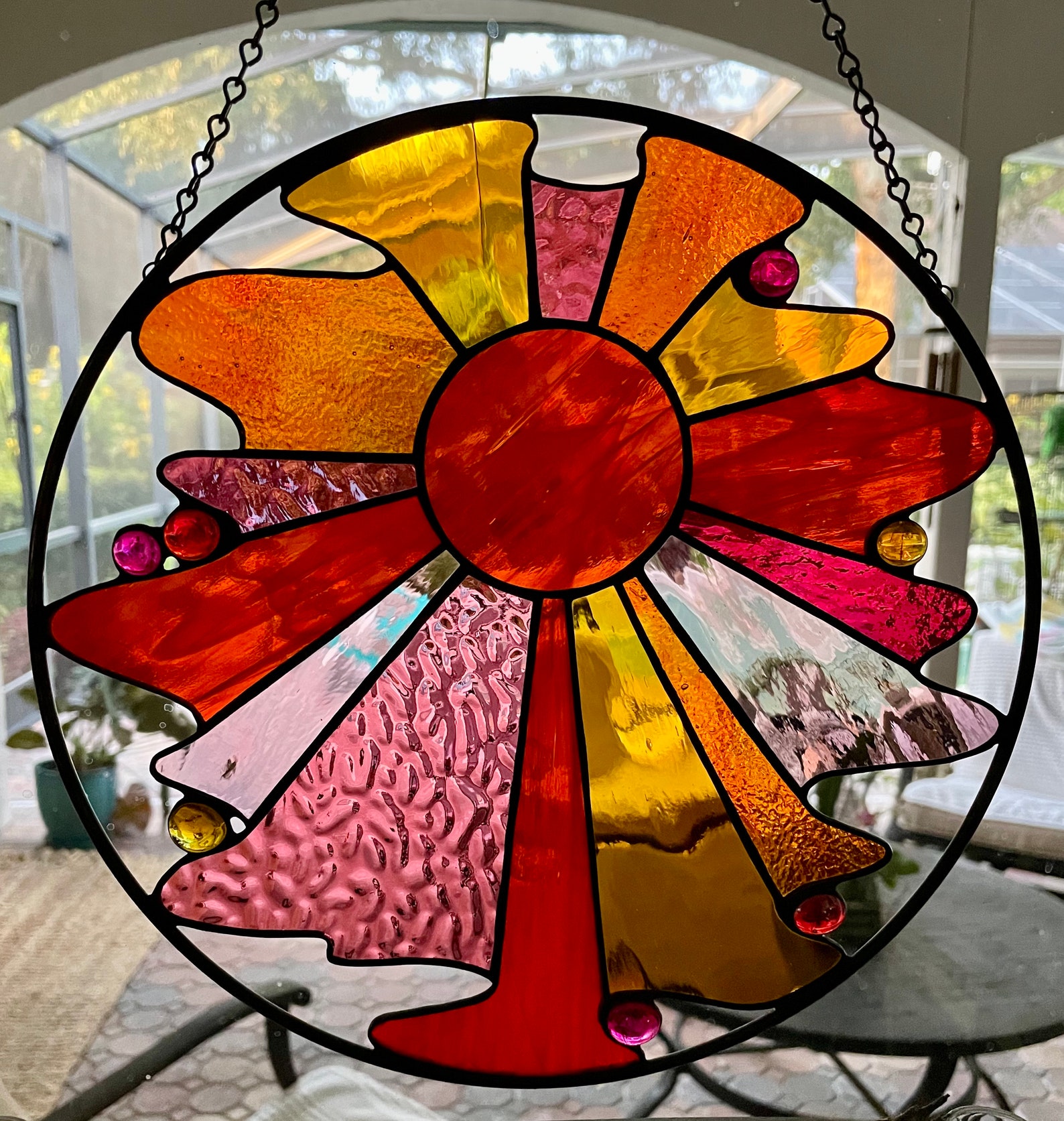 10 'Here comes the Sun Stained Glass sun Etsy