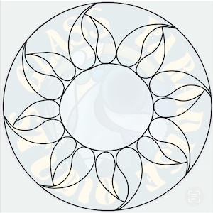 Tropical Sun stained glass pattern PDF digital file