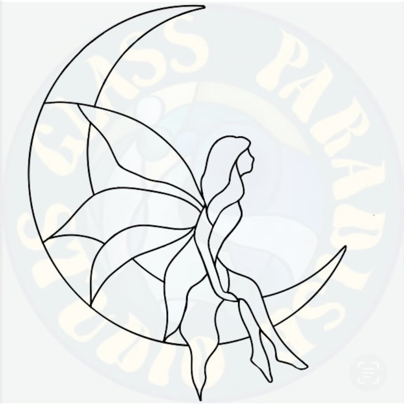 Fairy Stained Glass Pattern PDF Digital File Stained Glass Etsy