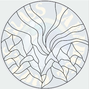 Northern Lights Stained Glass Pattern PDF Digital File