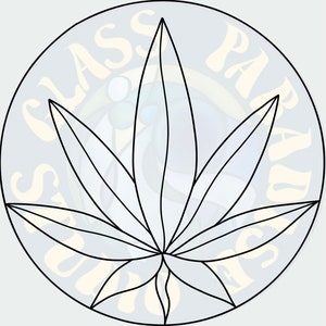 Marijuana Leaf Stained Glass Pattern PDF Digital file