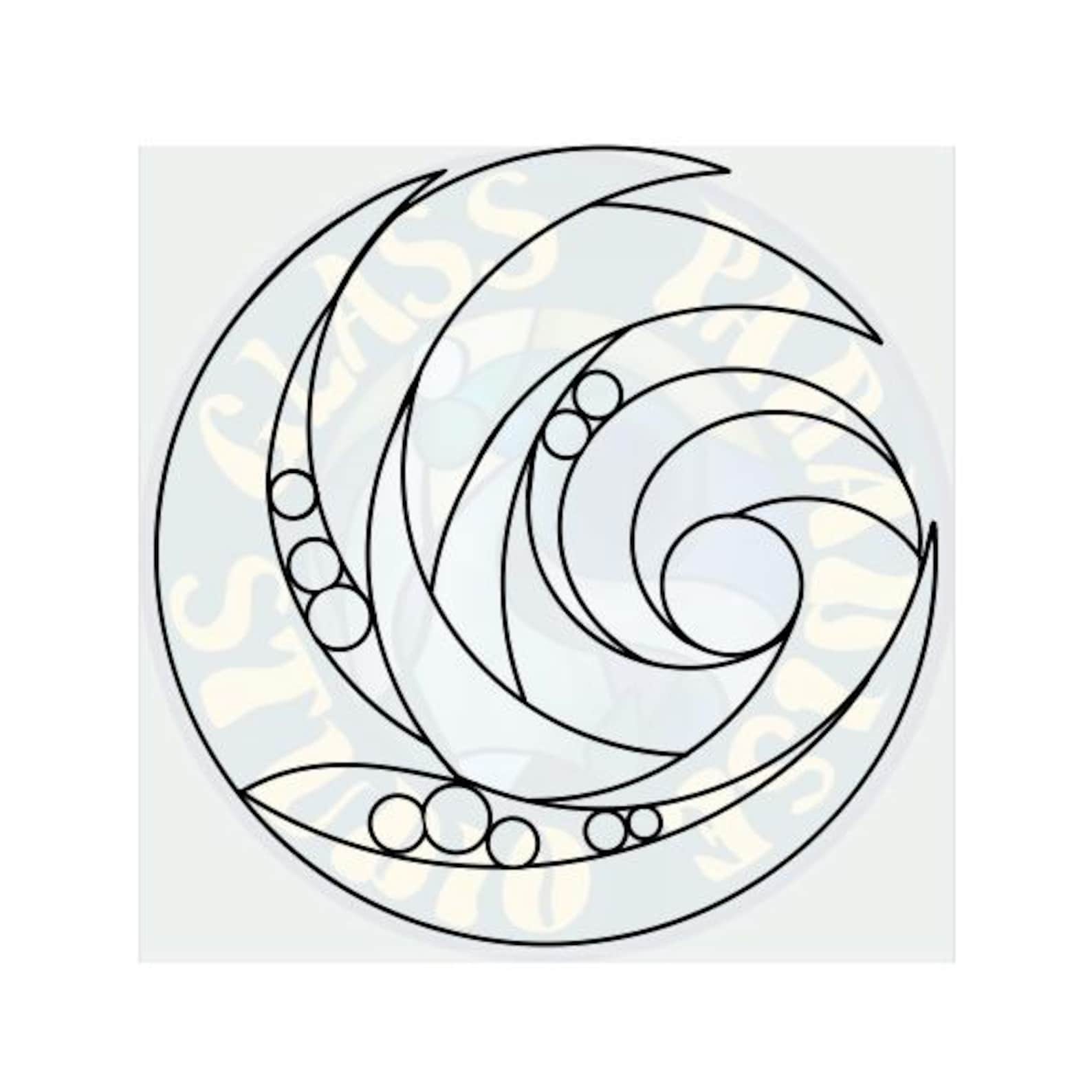 Mod Abstract Stained Glass Pattern PDF Digital File | Abstract Glass ...
