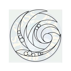 Mod abstract Stained Glass Pattern PDF digital file | Abstract Glass Suncatcher | Digital File