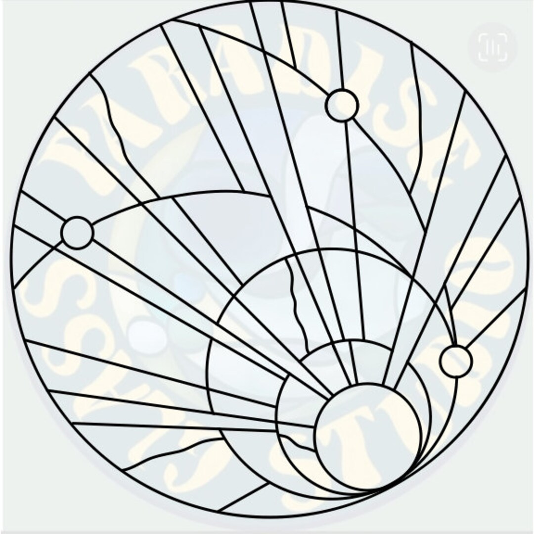 Tesla Window Stained Glass Pattern PDF Digital File | Abstract Glass ...
