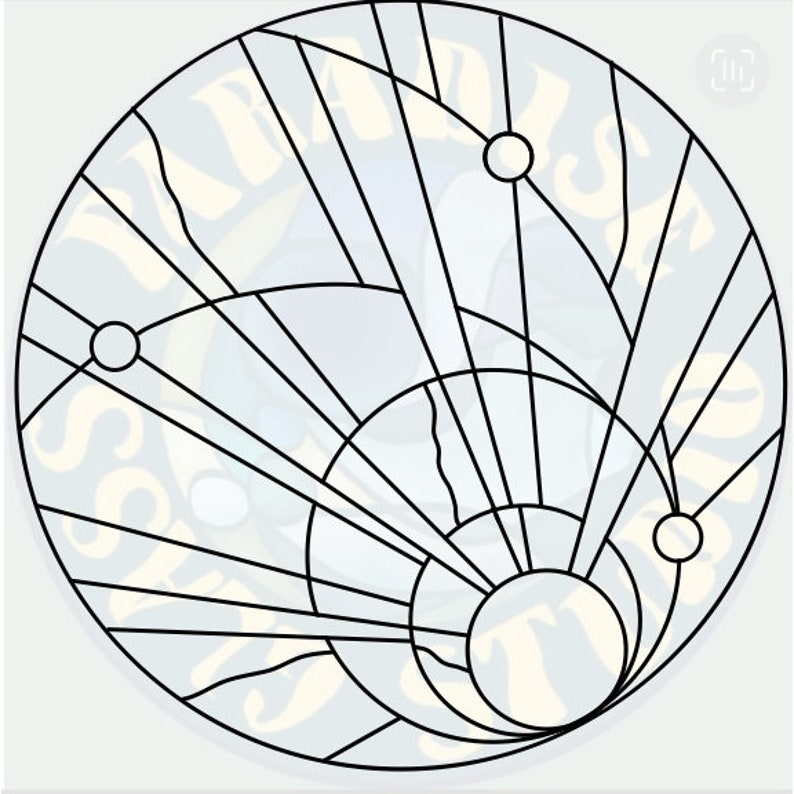 Tesla Window Stained Glass Pattern PDF Digital File | Abstract Glass ...