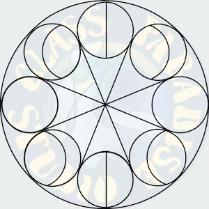 Moon Phases Stained Glass Pattern Pdf, Jpg, Psd, Svg and Png Digital File | Night Sky Suncatcher | Digital Pattern | Moon Phase Art