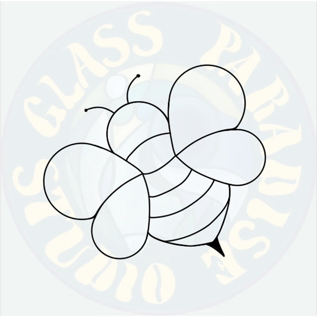 Cute Bee Stained Glass Pattern Digital File PDF - Etsy