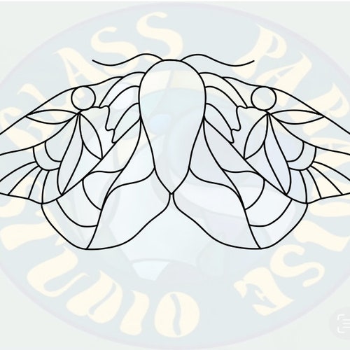 Luna Moth Stained Glass Pattern PDF PNG Digital File Etsy