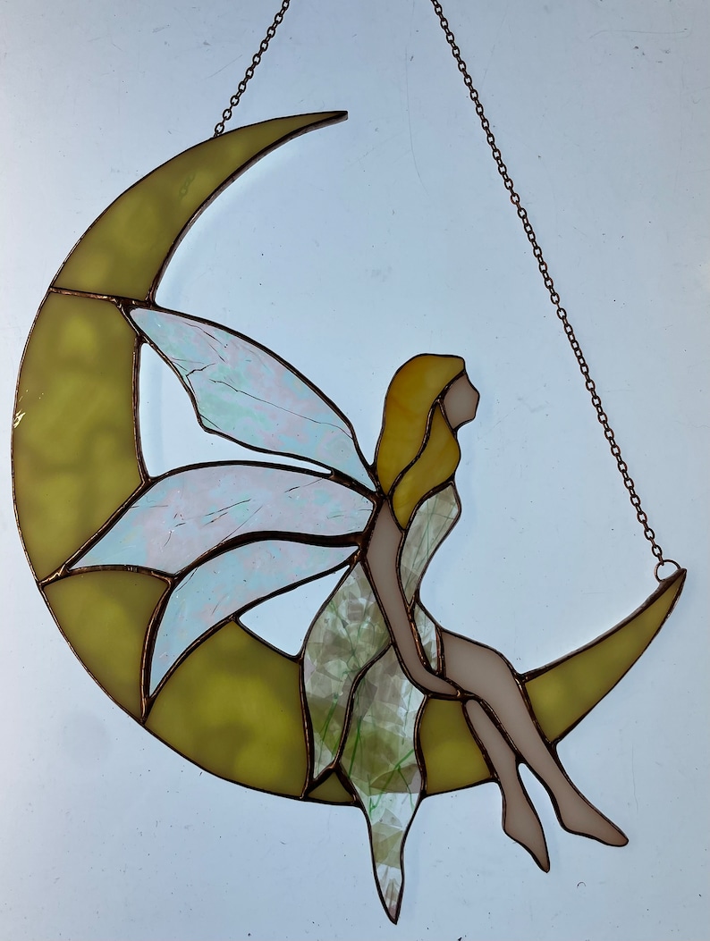 Fairy Stained Glass Pattern PDF Digital File Stained Glass Etsy
