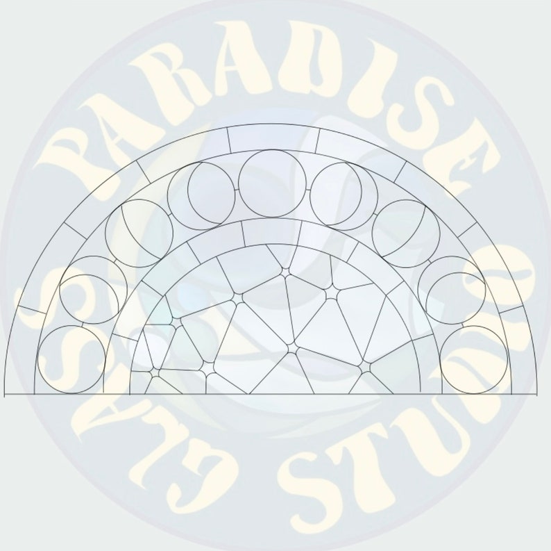 Moon Phases Stained Glass Pattern Pdf Jpg Psd and Png Etsy