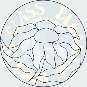 Sunflower II Stained Glass Pattern PDF Digital File