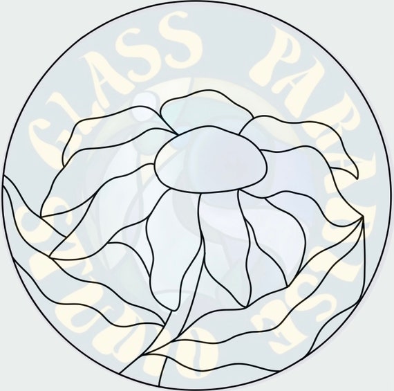 Sunflower II Stained Glass Pattern PDF Digital File 20 - Etsy