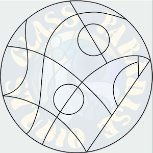 Abstract Stained Glass Pattern PDF digital file | Abstract Glass Suncatcher | Digital File