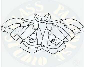 Polifemo Polilla patrón de vidrieras PDF archivo digital