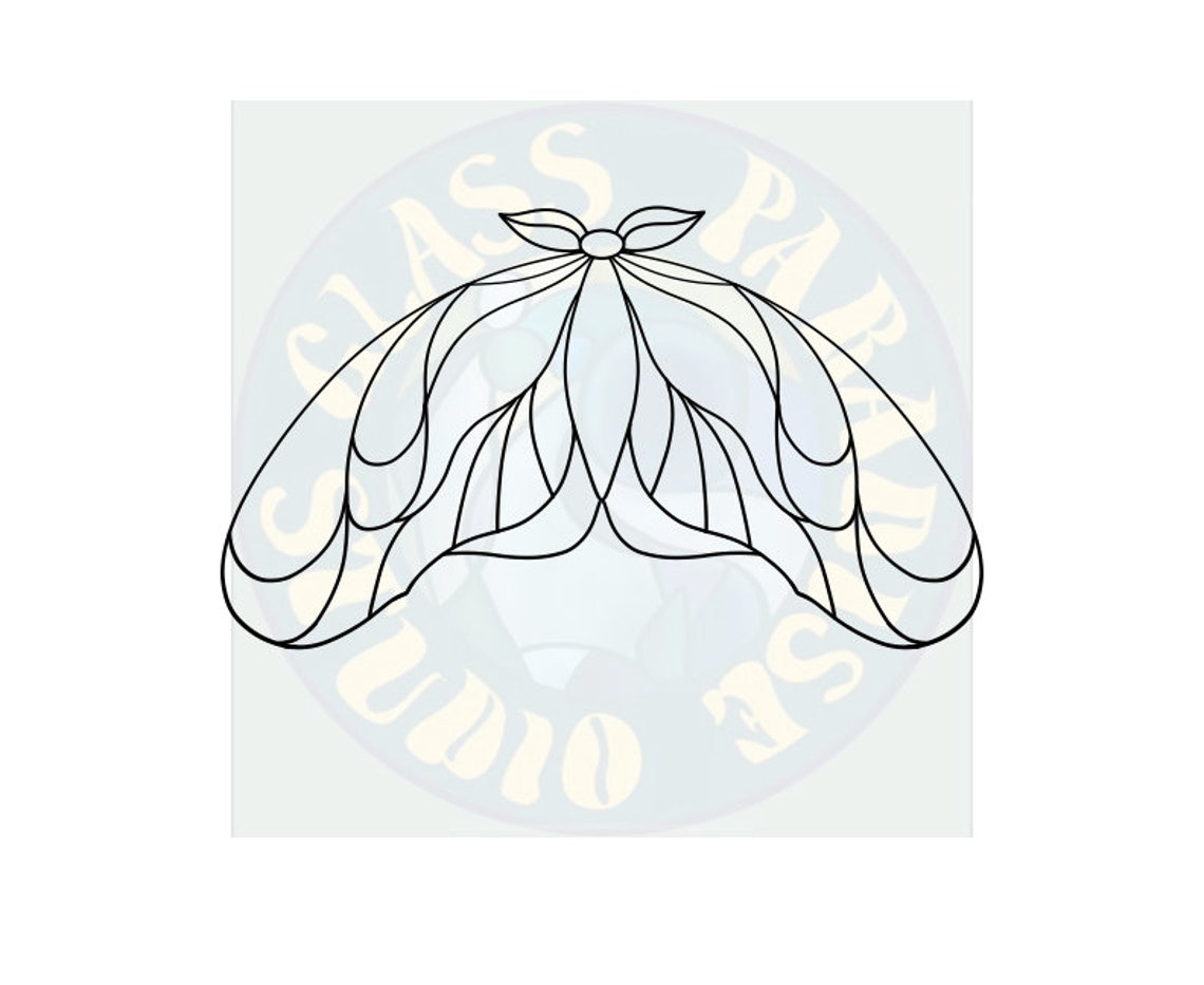 Moth2 Stained Glass Pattern PDF Digital File - Etsy