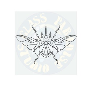 Beetle stained glass pattern PDF digital file