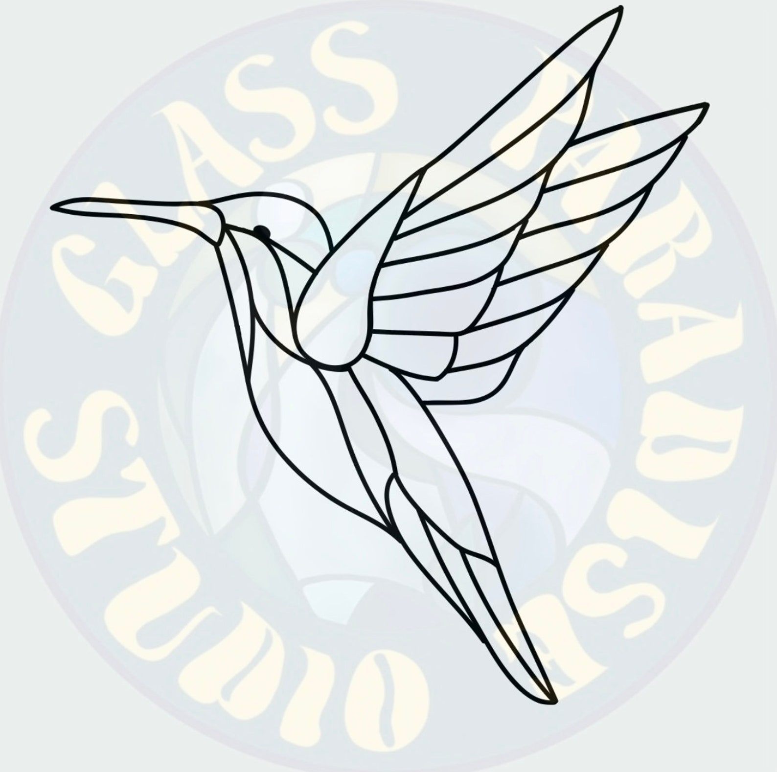 Hummingbird Stained Glass Pattern PDF Digital File - Etsy