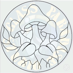 Floating mushrooms pattern PDF digital file