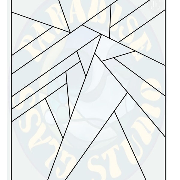 Geometric stained glass pattern PDF digital file