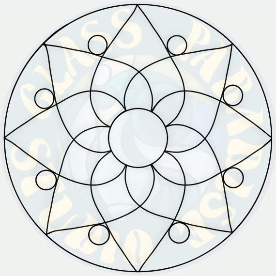 Mandala 2 Stained Glass Digital Pattern PDF File Etsy