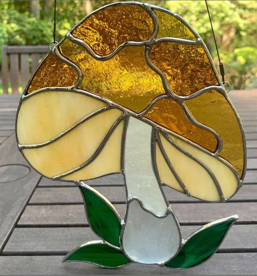 Mushroom Sun Catcher Pattern PDF Digital File Etsy