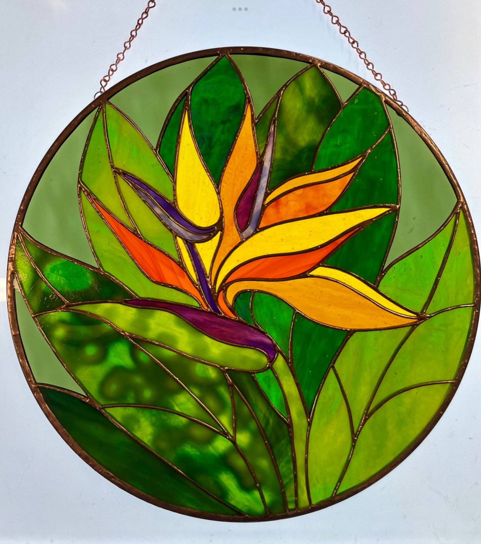 Bird of Paradise Stained Glass Pattern PDF, PNG Digital File - Etsy
