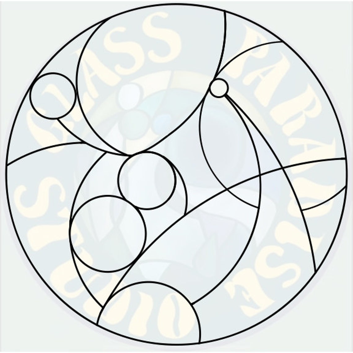 Circle Abstract Stained Glass Pattern PDF Digital File | Abstract Glass ...