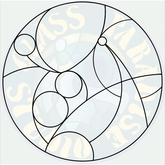 Circle Abstract Stained Glass Pattern PDF Digital File - Etsy