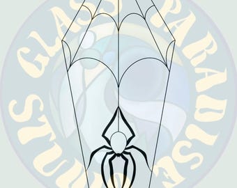 Coffin with Copper Foil Overlay Spider Stained Glass Pattern Pdf, jpg, psd, png  Digital File | Digital Pattern | Stained Glass Pattern