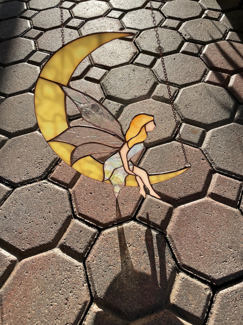 Fairy Stained Glass Pattern PDF Digital File Stained Glass Etsy