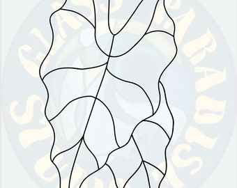 Alocasia leaves sun catcher- Pattern PDF Digital File