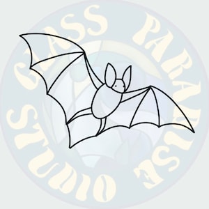 Bat Pattern 2 Pack PDF Digital File for stained glass | Halloween Glass Suncatcher | Digital File