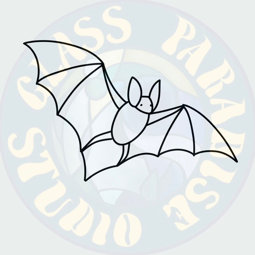 Bat Pattern 2 Pack PDF Digital File for Stained Glass Halloween Glass Suncatcher Digital File - Etsy