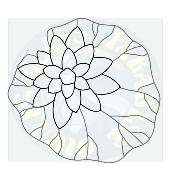 Lotus Lily Pad Stained Glass Pattern PDF/JPG Digital File Etsy