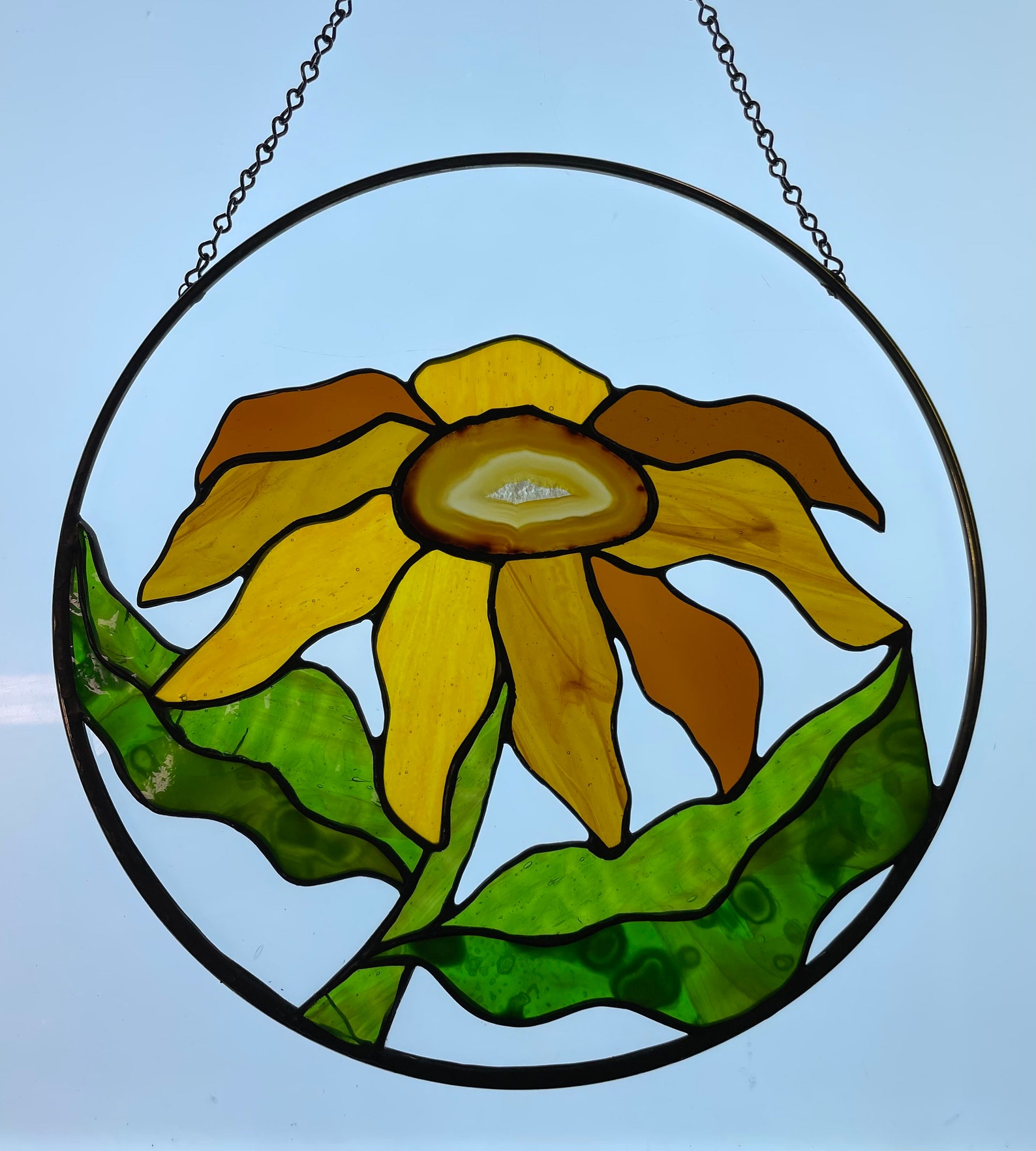 Sunflower II Stained Glass Pattern PDF Digital File 20 - Etsy
