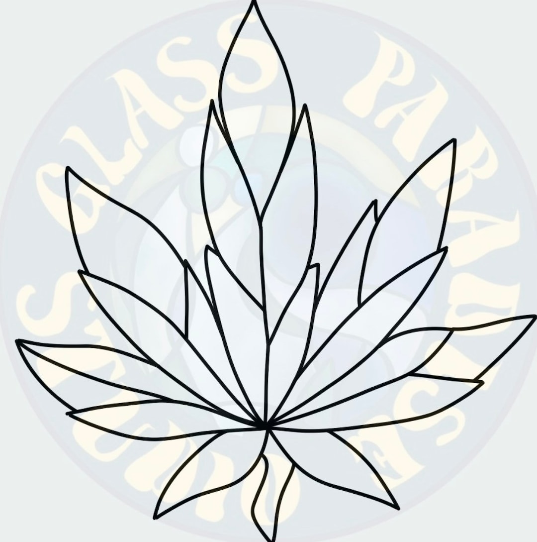 Marijuana Leaf Stained Glass Pattern PDF Digital File Etsy