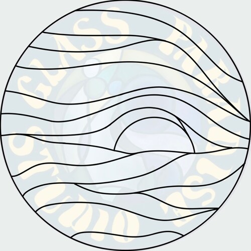 Moon Phases Stained Glass Pattern Pdf Jpg Psd and Png Etsy